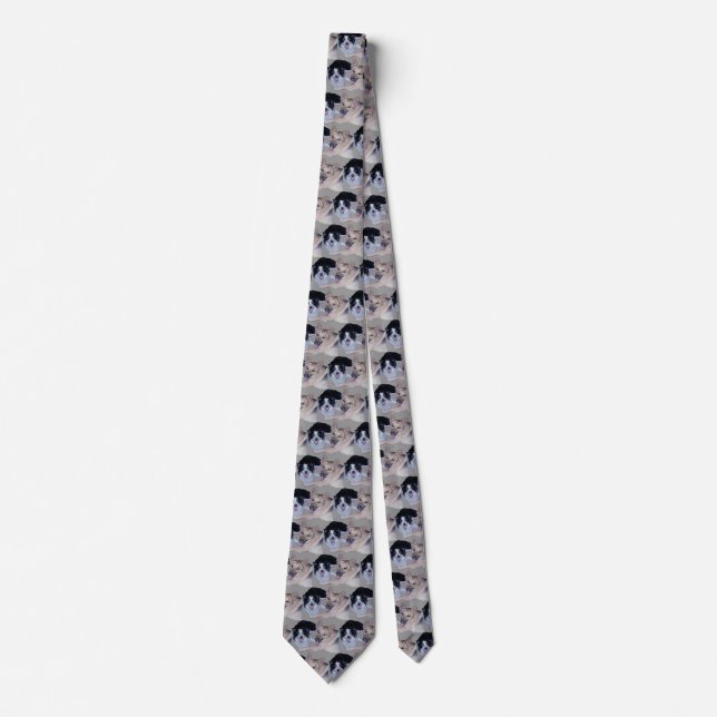 Best Friends Border Collie & German Shepherd Neck Tie (Front)