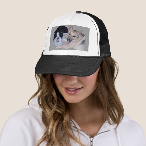 Best Friends Border Collie  German Shepherd Trucker Hat