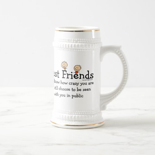 Best Friends both sides Beer Stein