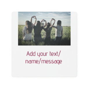 best friends bridesmaid bride girly photo pin text metal print