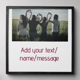best friends bridesmaid bride girly photo pin text peel and stick photo tile
