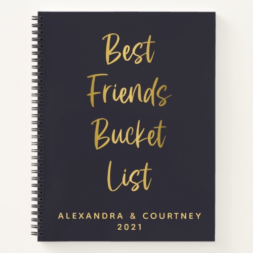 Best Friends Bucket List Adventure Personalized Notebook