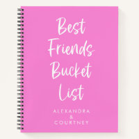 Best Friends Bucket List Personalized Girly Pink
