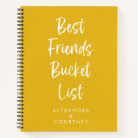 Best Friends Bucket List Personalized Yellow