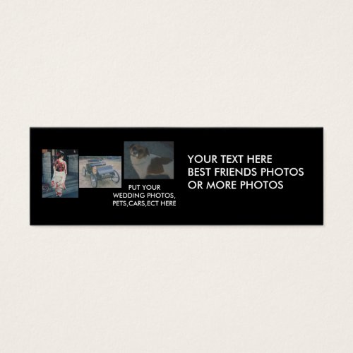 Best Friends,cars,pets,wedding Photos Bookmark Business Cards