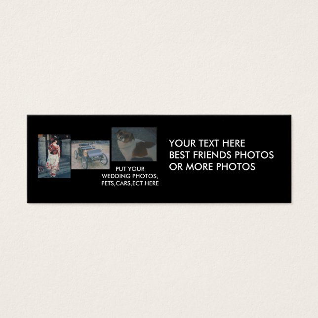 Best Friends,cars,pets,wedding Photos Bookmark (Front)