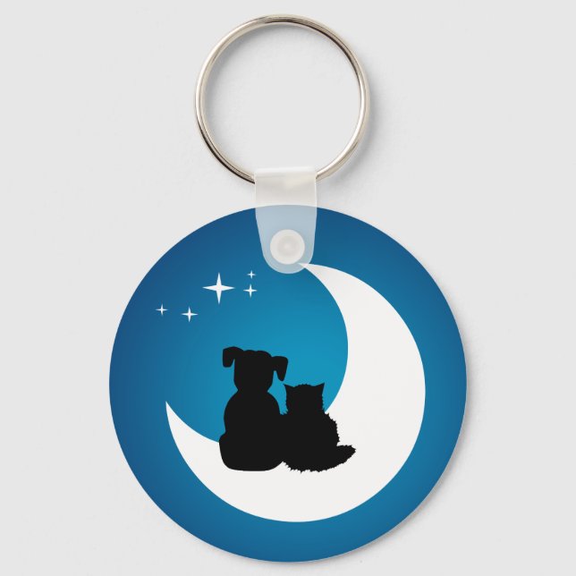 Best Friends - Cat And Dog keychain (Front)