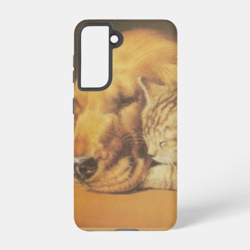 Best Friends cat and dog Picture  Samsung Galaxy S21 Case