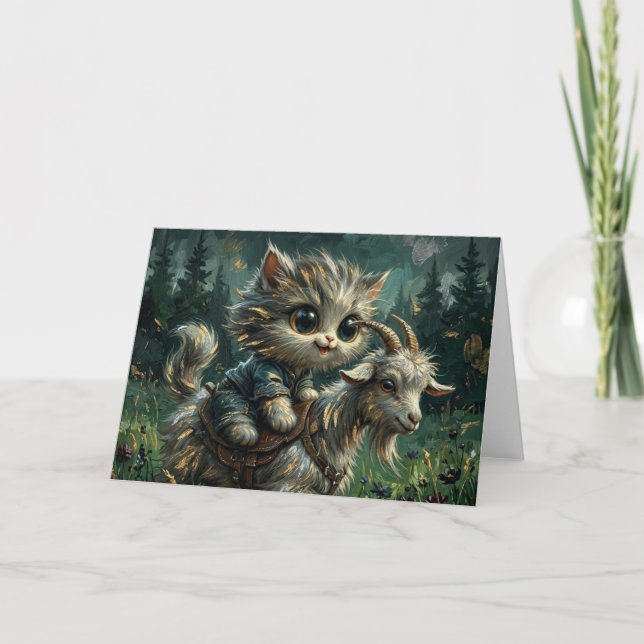Best Friends Cat and Goat All Occasions  Card (Front)