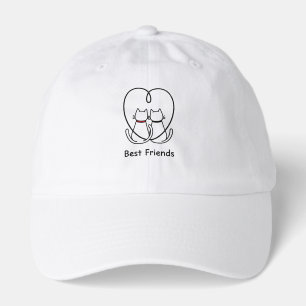 Best Friends Cats Heart Tail Hat