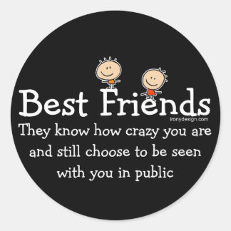 Best Friends Classic Round Sticker