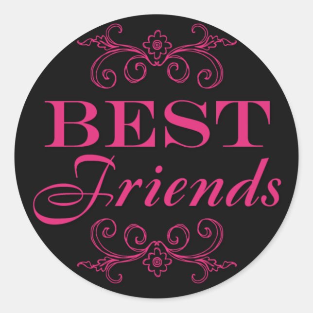 Best Friends Classic Round Sticker (Front)