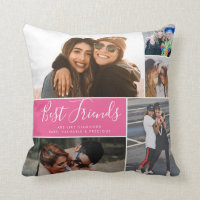 Best Friends Collage BFF Besties Quote Hot Pink