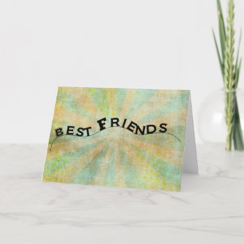 Best Friends Collage Style Sunburst Card by MarceeJean at Zazzle