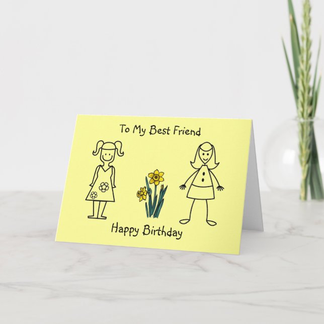 Best Friends Collection Transparent Birthday Card (Front)