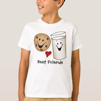 Best Friends Cookies and Milk Cartoon T-shirt