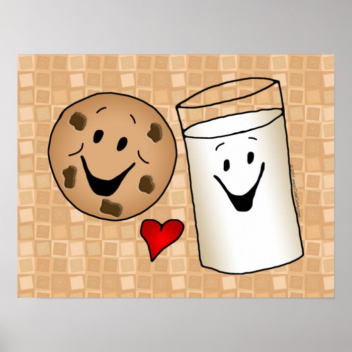 Best Friends, Cookies Love Milk Print