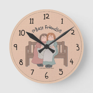 Best friends Country Wall Clock