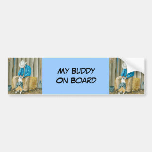 Best Friends ~ Cowboy & Australian Shepherd Bumper Sticker