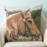 Best Friends Custom Equestrian Photo Horse Throw Pillow