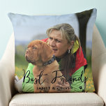 Best Friends Custom Pet Dog Collage Photo Keepsake Throw Pillow<br><div class="desc">Celebrate your best friend with a custom pet dog photo keepsake pillow. Every pet deserves their own personalized photo pillow. Whether it's a birthday, Christmas, Mother's day, this pet dog friends pillow is a wonderful gift to all dog mom's & pet mom's ! Pillow is double sided so you can...</div>