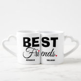 Cute Personalized Food Themed Best Friends BFF Coffee Mug Set