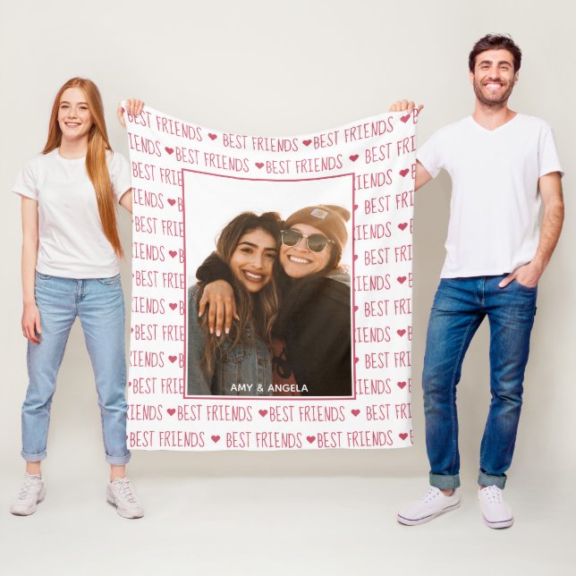 Best Friends Custom Photo Fleece Blanket (In Situ)