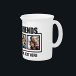 Best Friends custom photos & text Beverage Pitcher<br><div class="desc">Change the text field and the images to what you want. See my store for more custom items.</div>