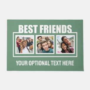 Best Friends custom photos, text & color Doormat