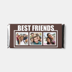 Best Friends custom photos, text & color Hershey Bar Favors