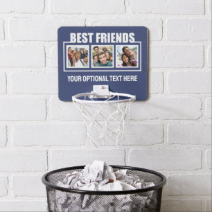 Best Friends custom photos, text & color Mini Basketball Hoop