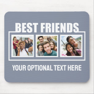 Best Friends custom photos, text & color Mouse Pad