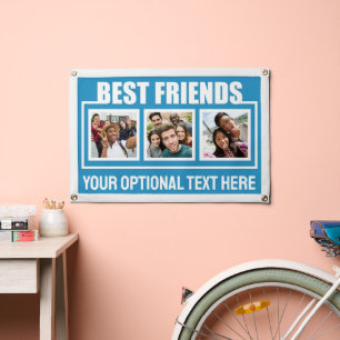Best Friends custom photos, text & color Pennant