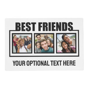 Best Friends custom photos, text & color Placemat