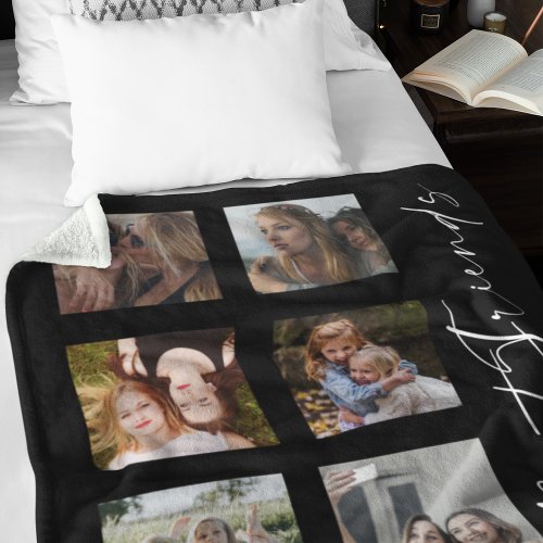 Best Friends Customized Photo Collage Fleece Blanket