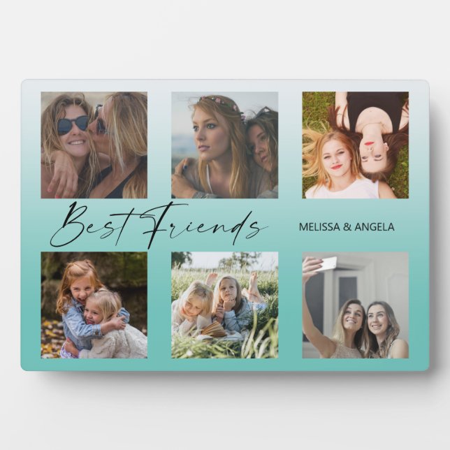 Best Friends Customized Photo Collage Plaque (Front)