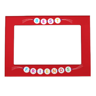 Best friends cute fun friendship bracelet red magnetic frame