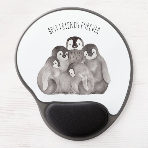 Best Friends Emperor Penguins Gel Mouse Pad