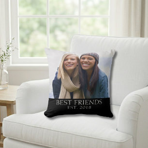 Best Friends Established Photo Throw Pillow