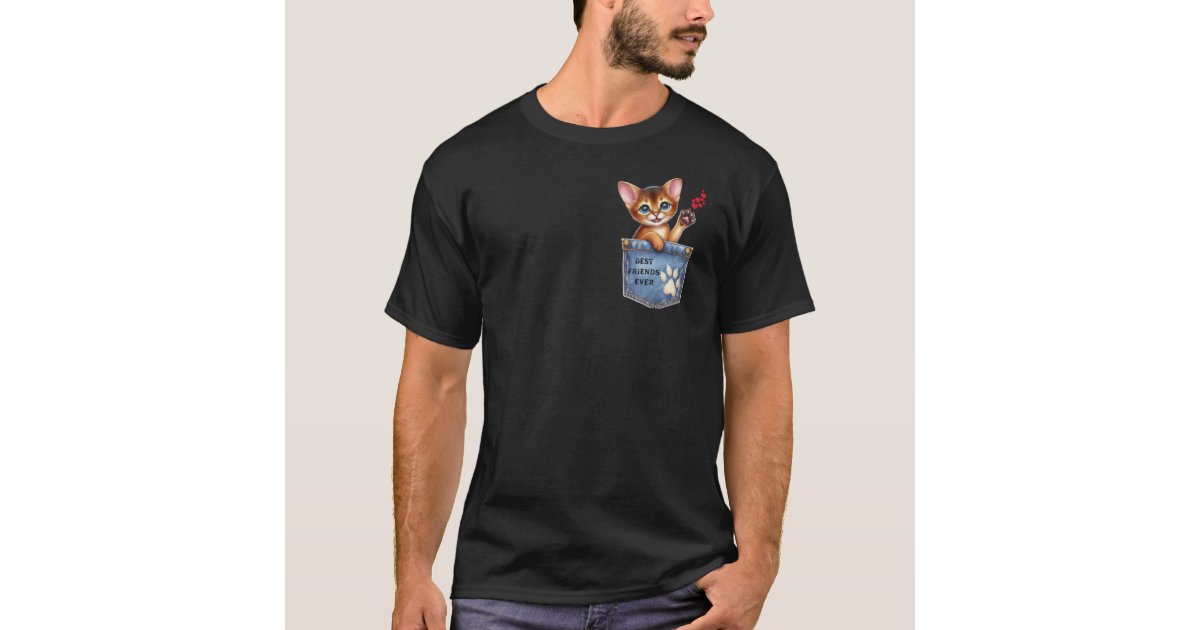 Official Zazzle apparel mockup with Best Friends Ever — Cat in Pocket