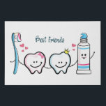Best Friends Faux Canvas Print<br><div class="desc">This hand drawn design features a cute dental or orthodonic related phrase.</div>