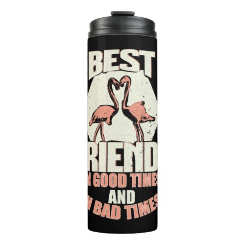 Best friends Flamingo Thermal Tumbler