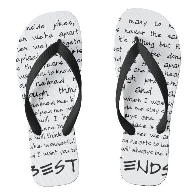 Best friends flip flops (Footbed)