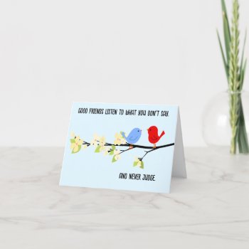 Best Friends Folded Thank You Card by NightOwlsMenagerie at Zazzle
