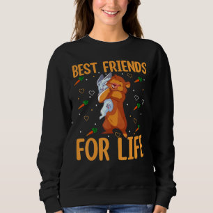 Best Friends For Life  Beaver And Bunny Egg Huntin Sweatshirt