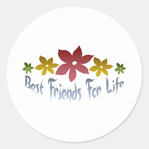 Best Friends For Life Classic Round Sticker
