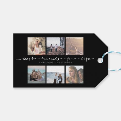 Best Friends for Life Instagram Photo Typography Gift Tags
