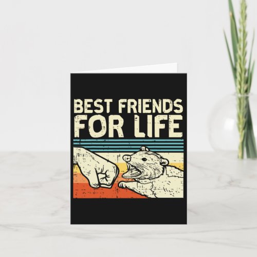 Best Friends For Life Opossum Fist Bump Possum Wom Card