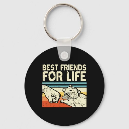 Best Friends For Life Opossum Fist Bump Possum Wom Keychain