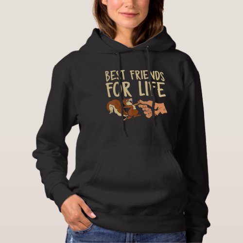 Best Friends For Life Squirrel Fist Bump Animal Hoodie